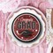 25 Count Burgundy Congrats Grad 9 Inch Paper Plates for Elegant Graduation Events